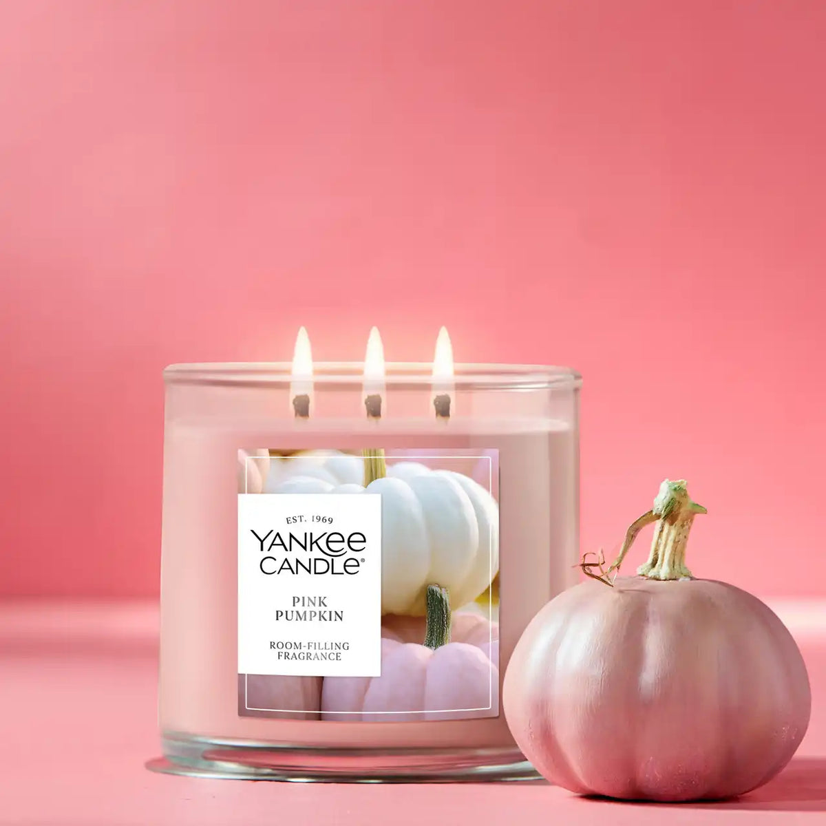 Pink Pumpkin 3-Wick Candle