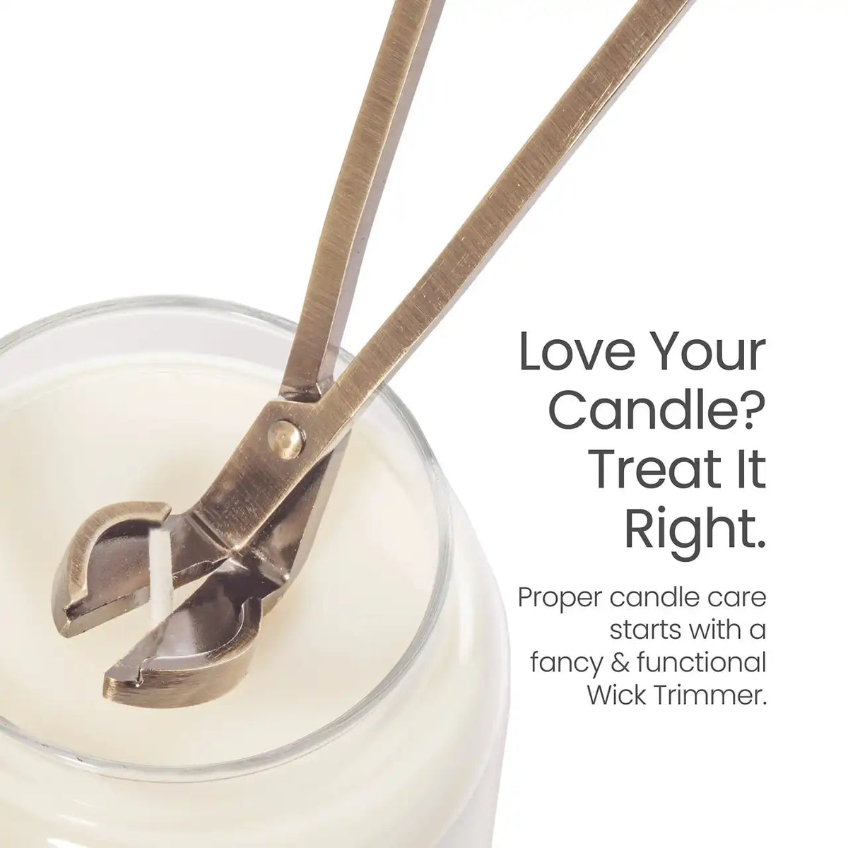 Decadent Gold Perfect Wick Trimmer Candle Tool