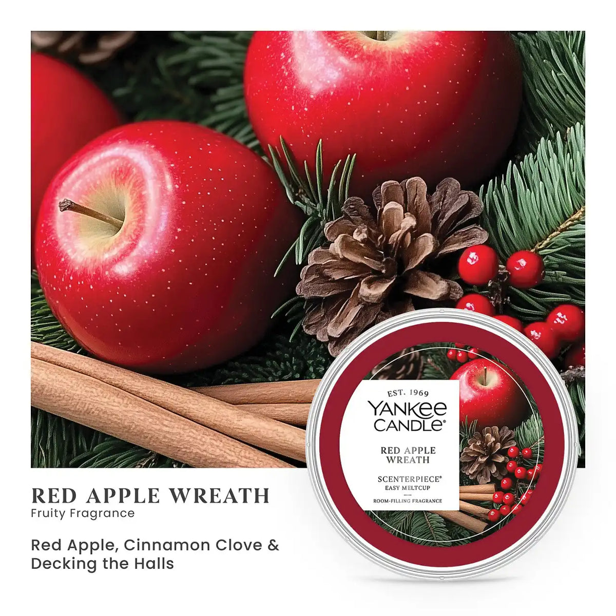 Red Apple Wreath Scenterpiece® Easy MeltCup