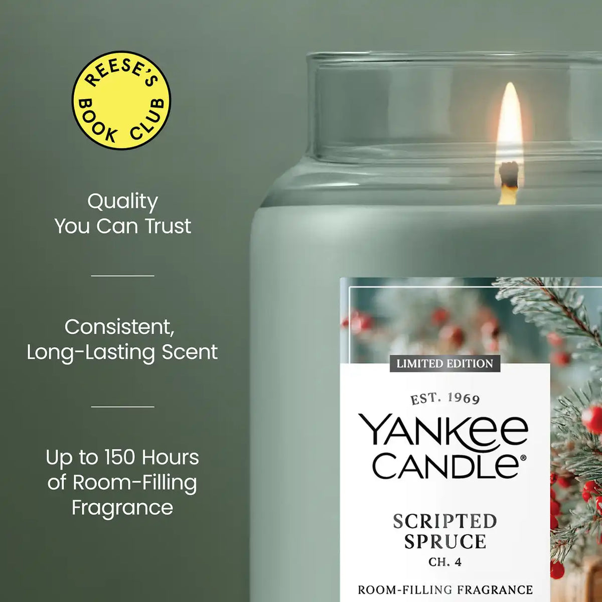 Scripted Spruce Original Large Jar Candle