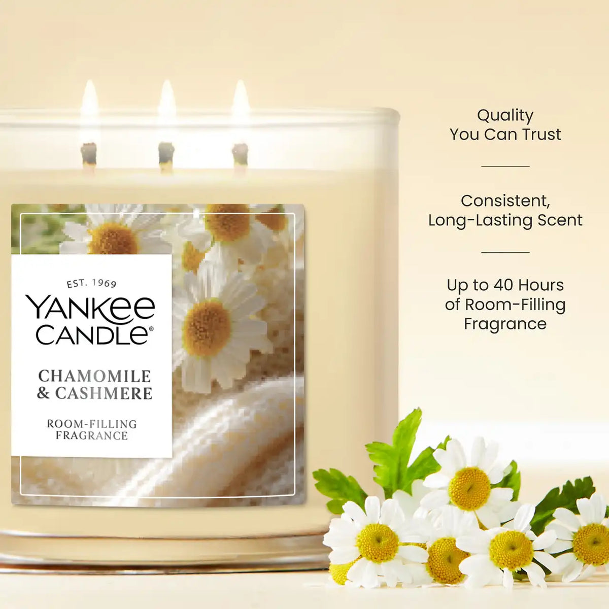 Chamomile & Cashmere 3-Wick Candle