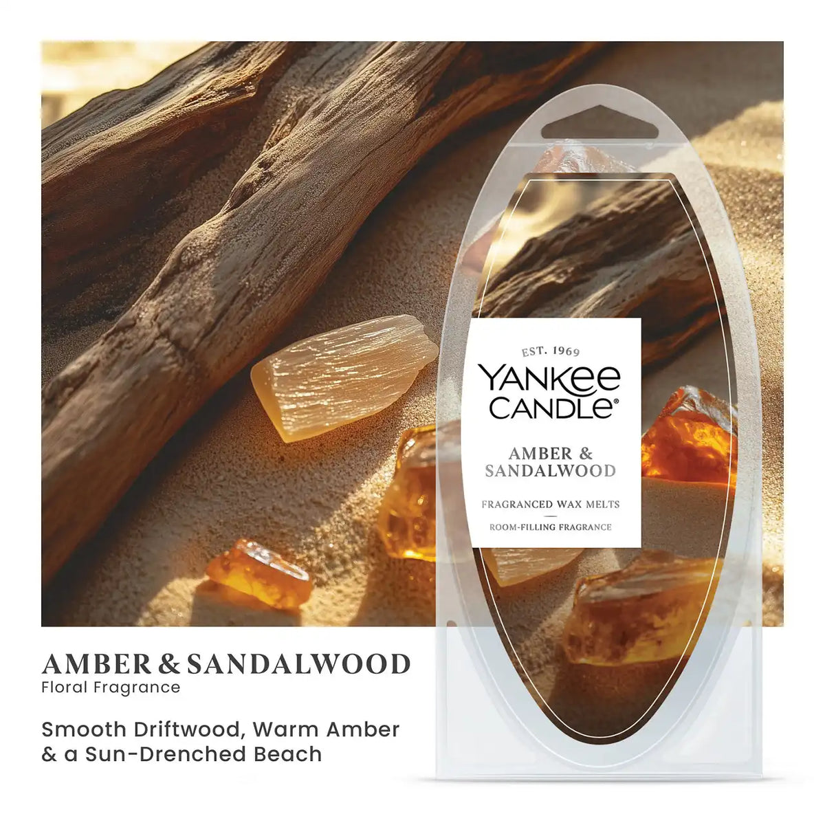 Amber & Sandalwood Wax Melts 6-Packs