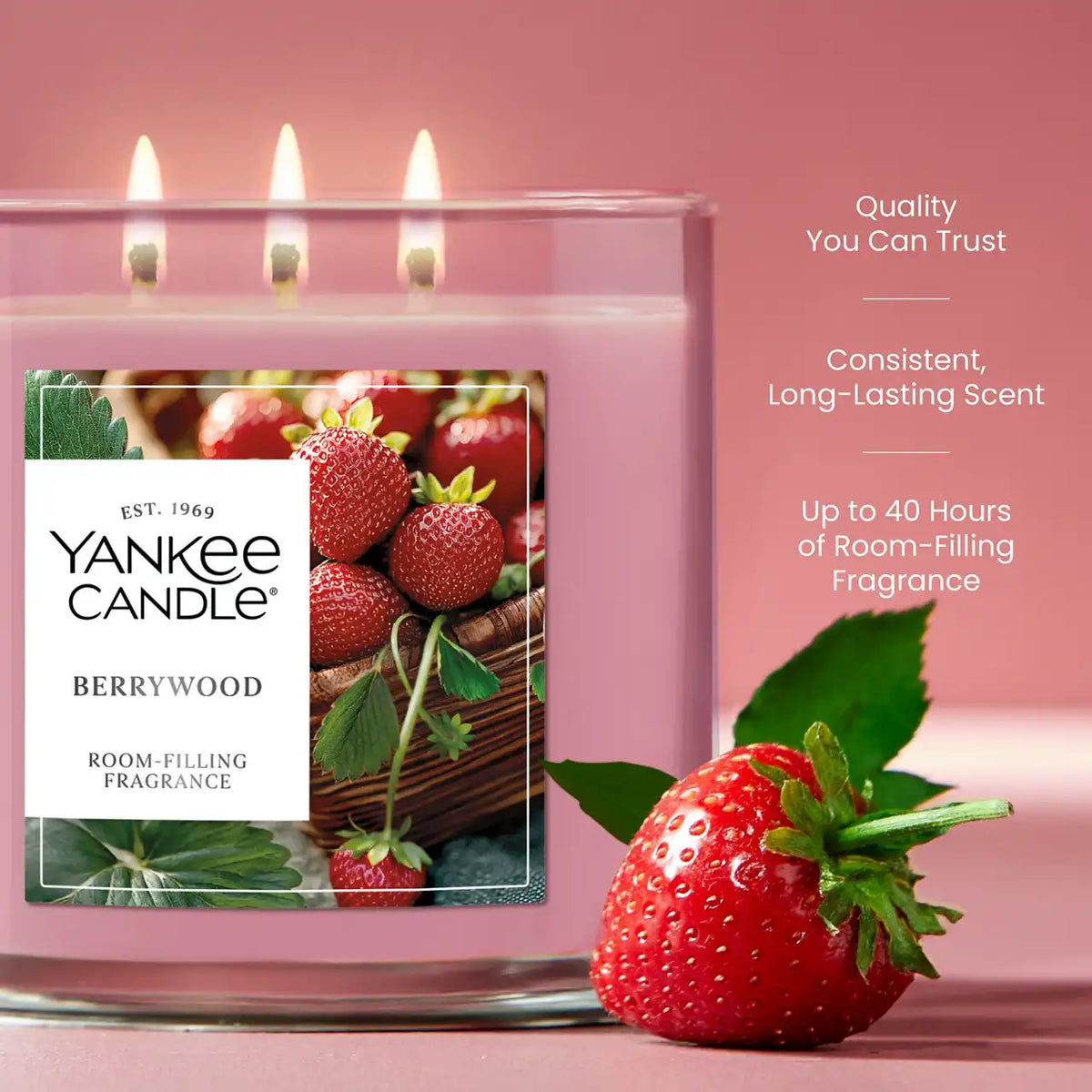 Berrywood 3-Wick Candle