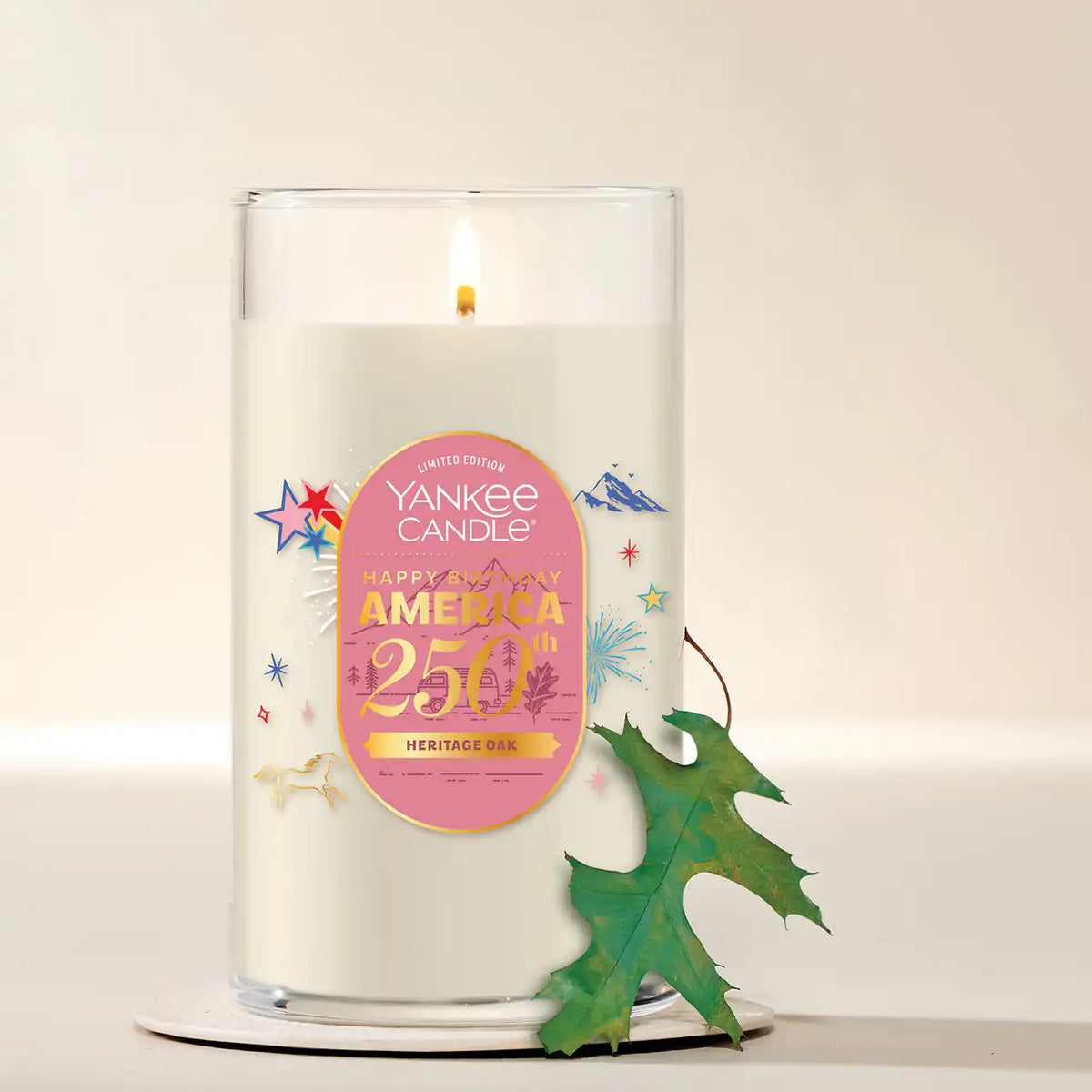 Heritage Oak Medium Signature Pillar Candles