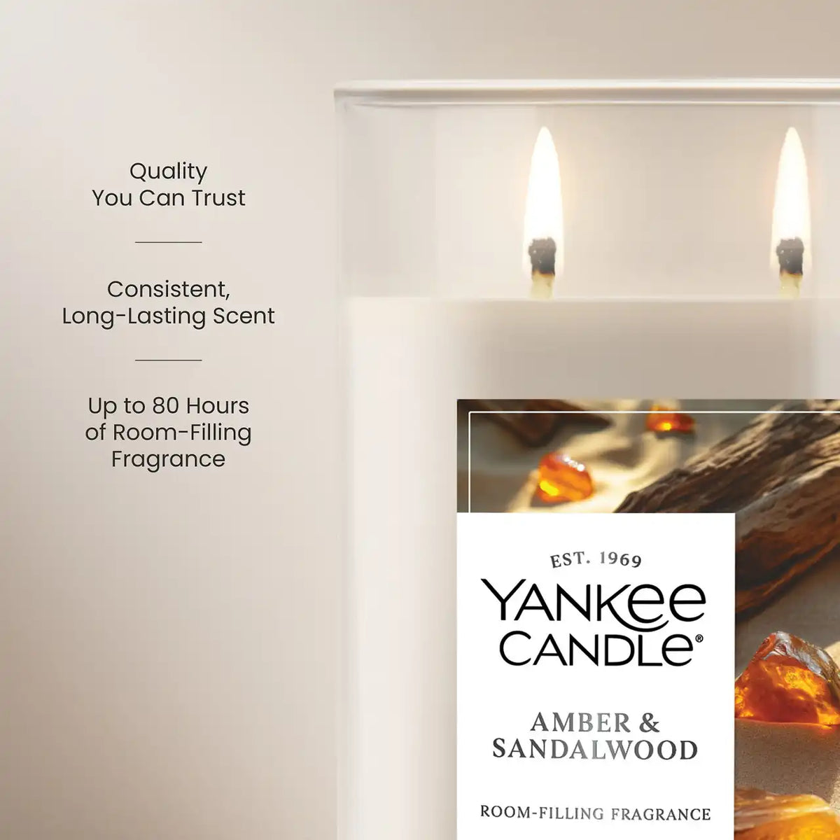 Amber & Sandalwood Large Tumbler Candle