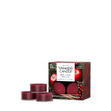 Red Apple Wreath Tea Light Candles